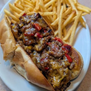 The Krakatoa Cheese Steak Sandwich